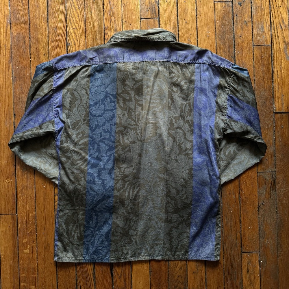 Vtg 80s Laurel Escada Asymetric Collar Tunic Blouse Women 40 Multicolor Floral - Picture 10 of 12